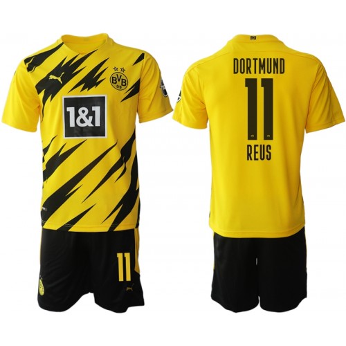 Borussia Dortmund Dres Marco Reus 11 Dječji Domaći 2020/21 Kratkih Rukava Borussia Dortmund Dres Marco Reus 11 Dječji Domaći 2020/21 Kratkih Rukava